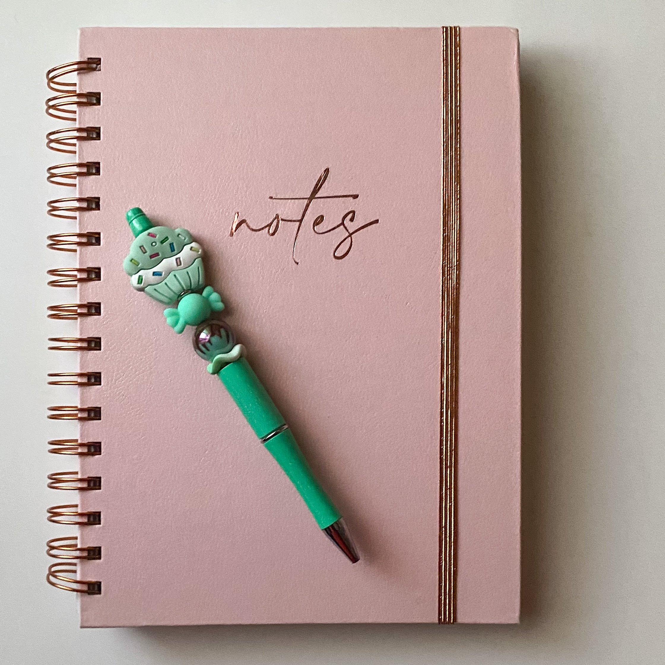 Mint Green Cupcake Beaded Pen | Handmade Statement Pen | Sweet Treats Dessert Collection