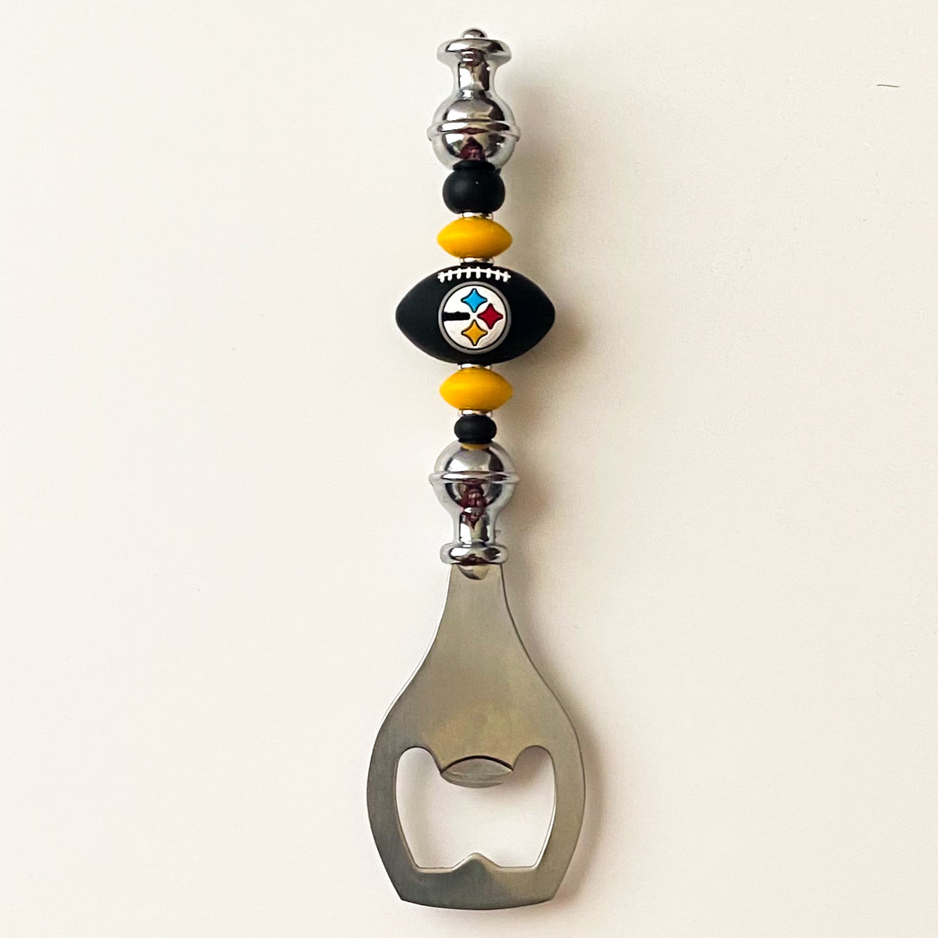 Pittsburgh Football Themed Bottle Opener | Handcrafted Game Day Bar Accessory Gift | Gift For Football Fans