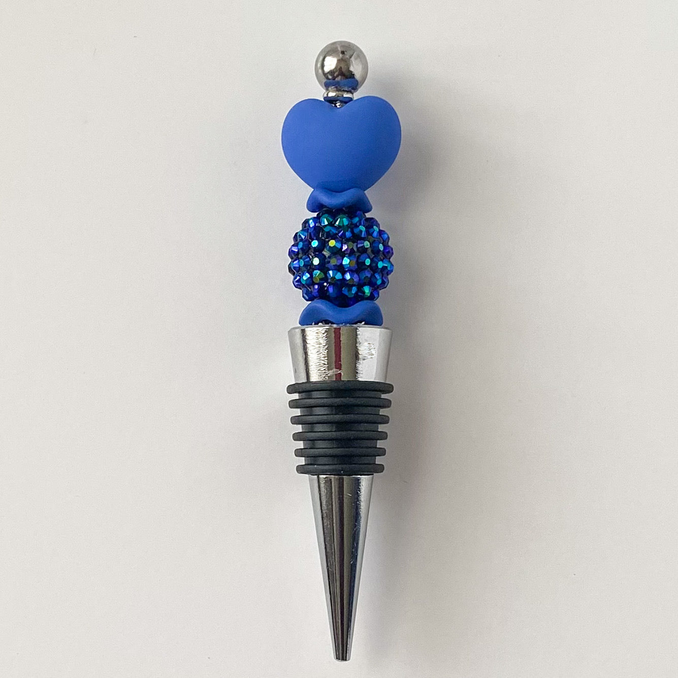 3D Heart Beaded Wine Stopper | Handcrafted Rhinestone Gift for Wine Lovers