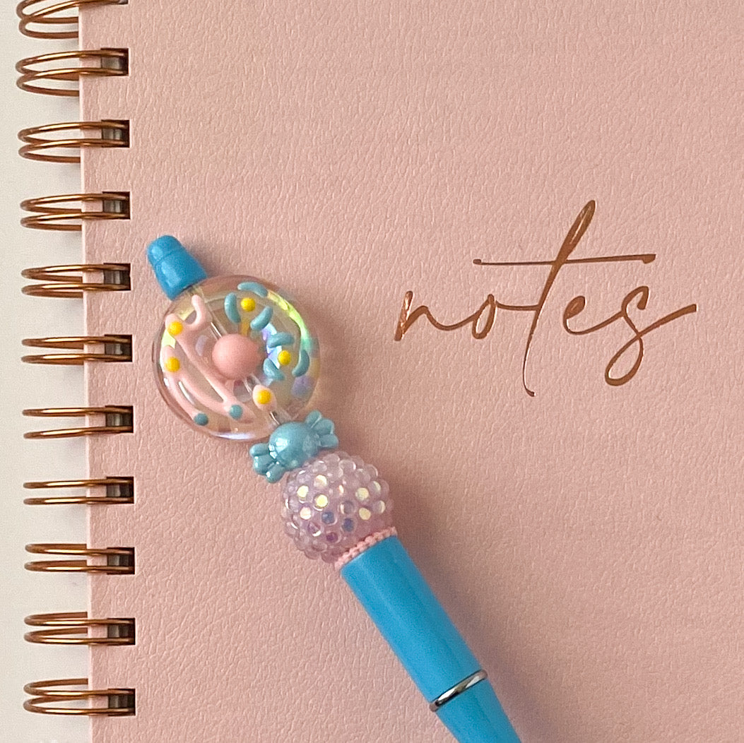 Frosted Donut Beaded Pen | Handcrafted Sweet Treats Desk Accessory