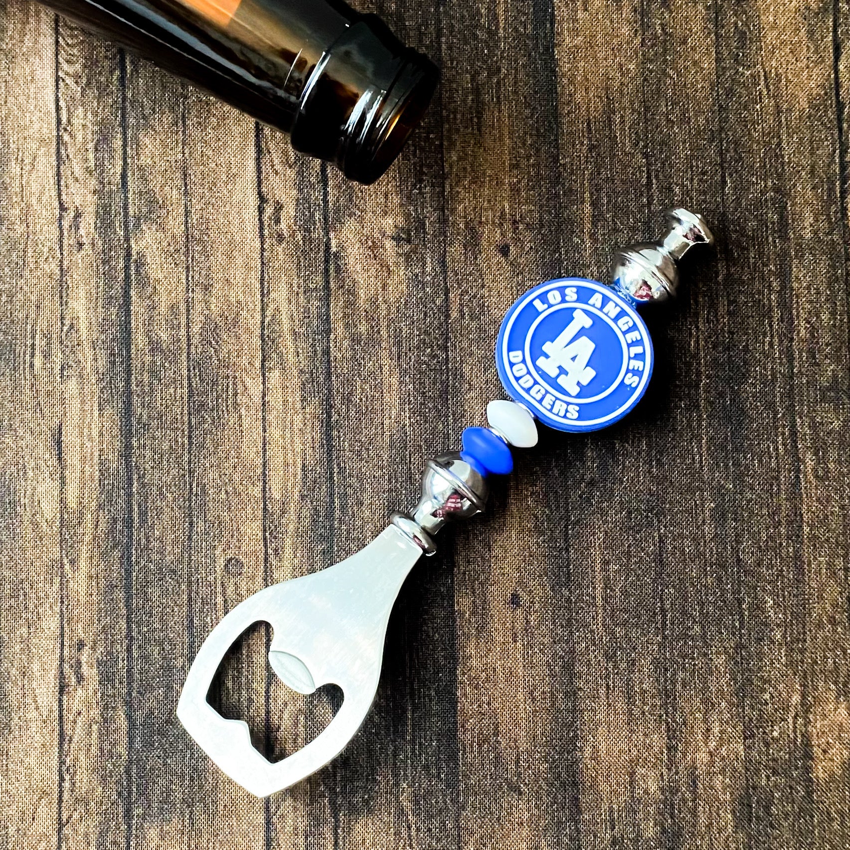 Los Angeles Baseball Themed Bottle Opener | Handcrafted Game Day Bar Accessory Gift | Gift For Baseball Fans