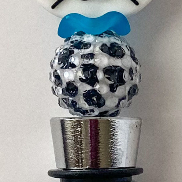 Cat Mom Beaded Wine Stopper | Handcrafted Rhinestone Gift for Cat Lovers & Wine Enthusiasts