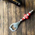 Kansas City Football Themed Bottle Opener | Handcrafted Game Day Bar Accessory Gift | Gift For Football Fans