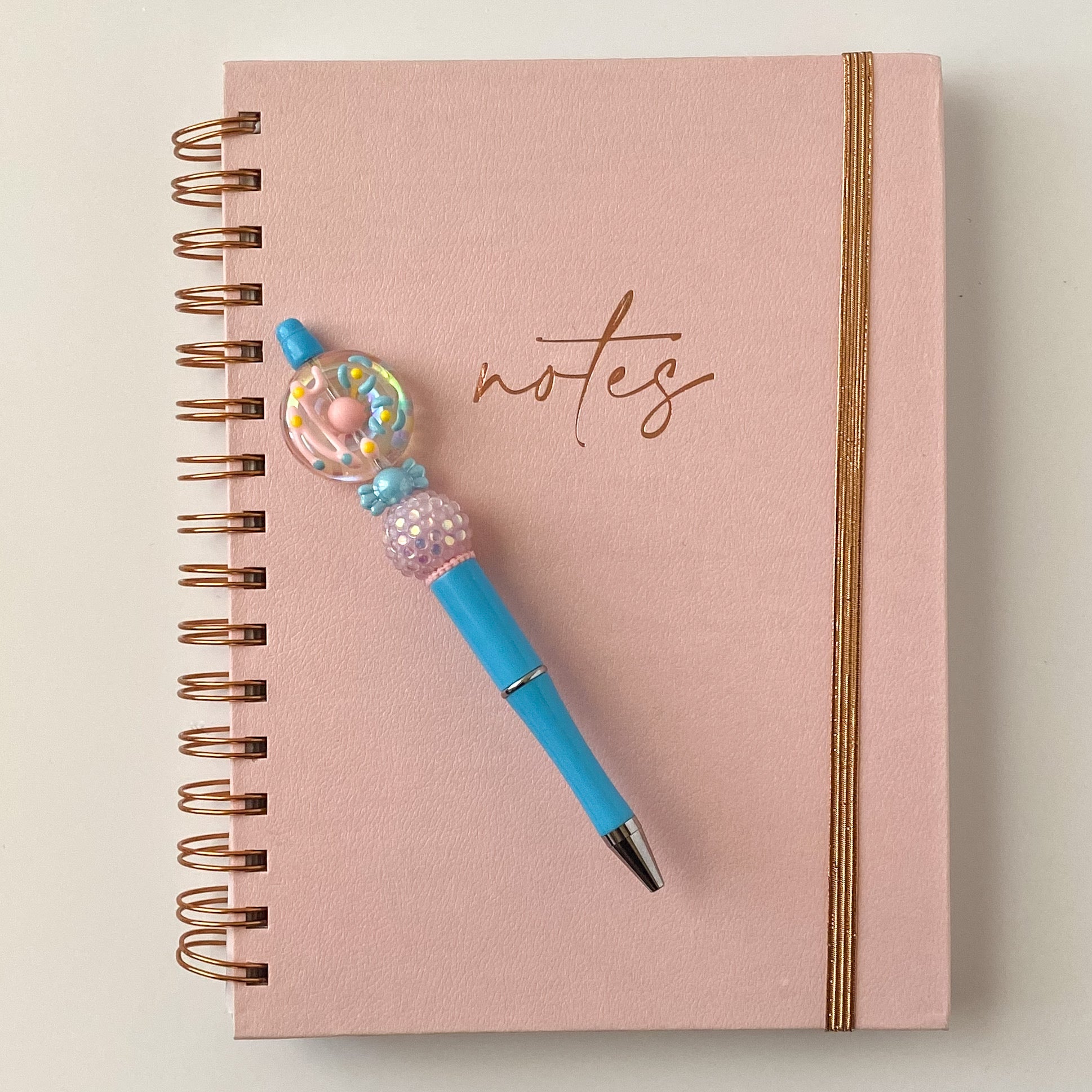 Frosted Donut Beaded Pen | Handcrafted Sweet Treats Desk Accessory
