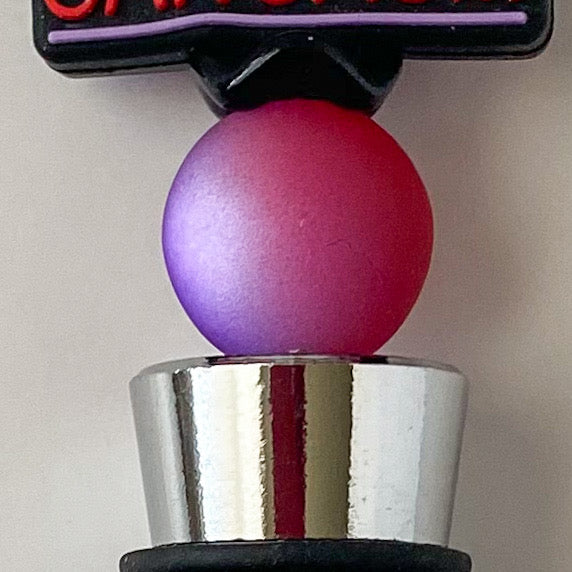 "0 Days Without Sarcasm" Beaded Wine Stopper | Funny Gift for Wine Lovers