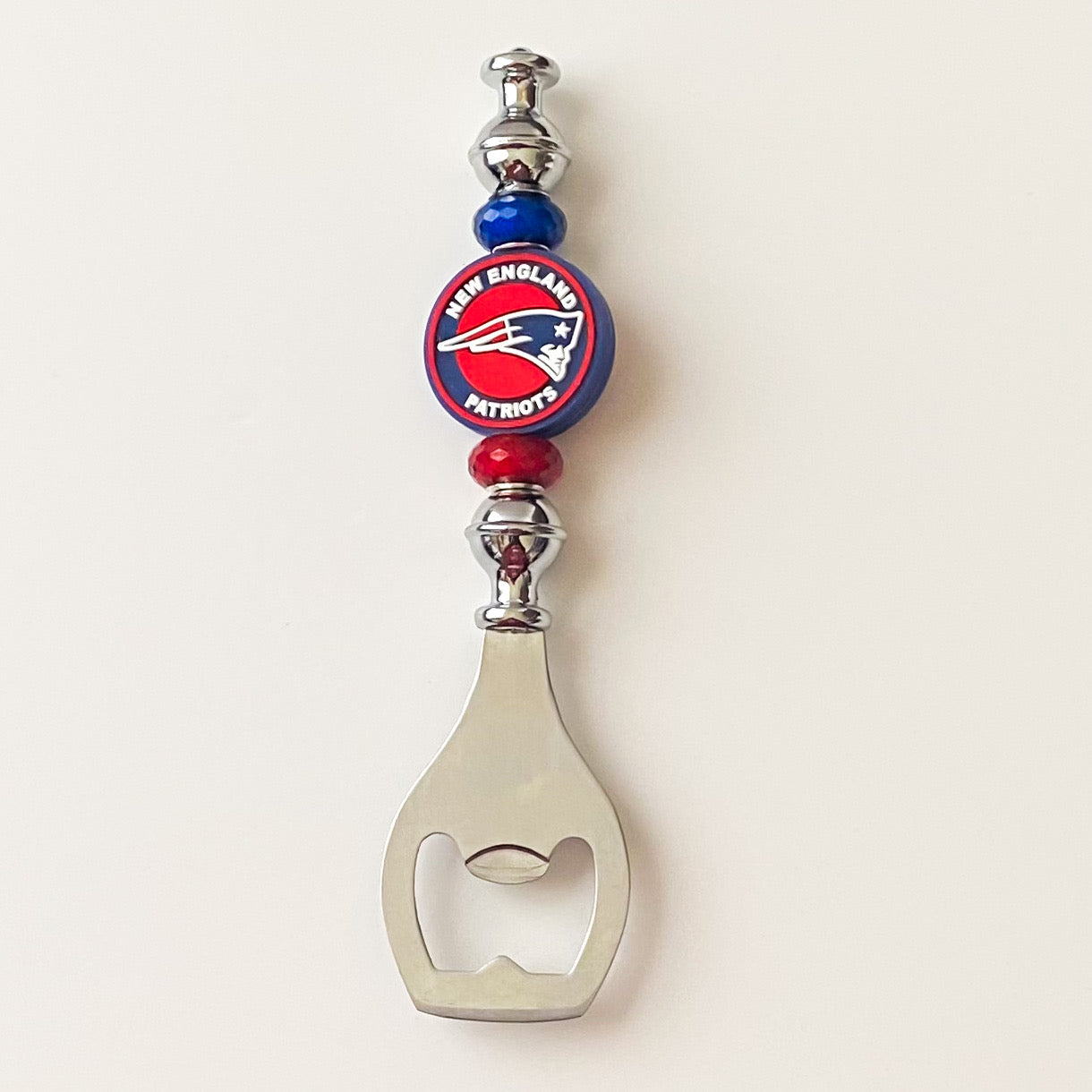 New England Football Themed Bottle Opener | Handcrafted Game Day Bar Accessory Gift | Gift For Football Fans