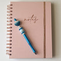 Blue Ombré Rhinestone Heart Beaded Pen | Signature Handmade Statement Pen