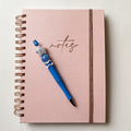 White And Blue Glitter Star Beaded Pen | Handcrafted Gift For Stationery Lovers