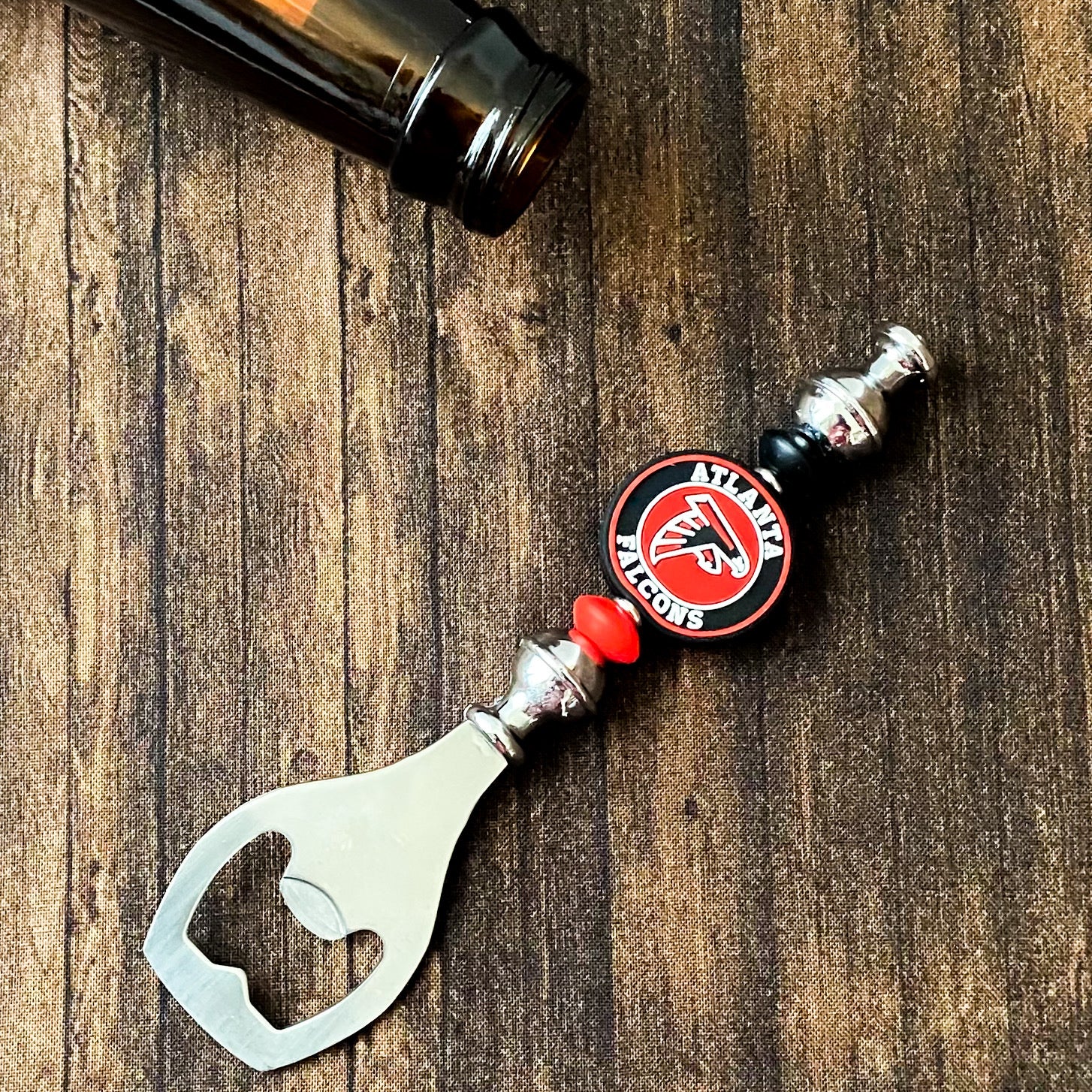 Atlanta Football Themed Bottle Opener | Handcrafted Game Day Bar Accessory Gift | Gift For Football Fans