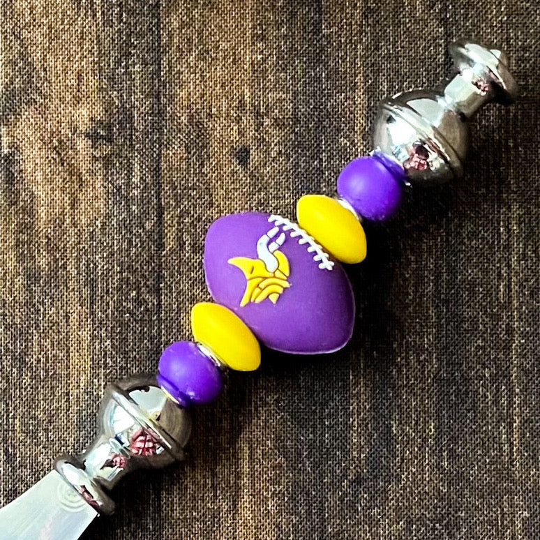 Minnesota Football Themed Bottle Opener | Handcrafted Game Day Bar Accessory Gift | Gift For Football Fans
