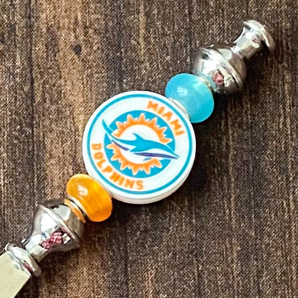 Miami Football Themed Bottle Opener | Handcrafted Game Day Bar Accessory Gift | Gift For Football Fans