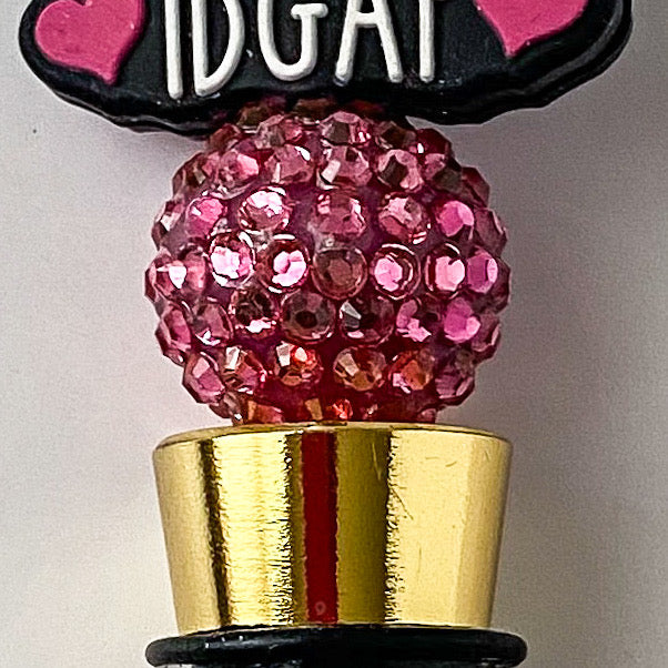 "Let Me File That Under IDGAF" Beaded Wine Stopper | Handcrafted Funny Gift for Wine Lovers