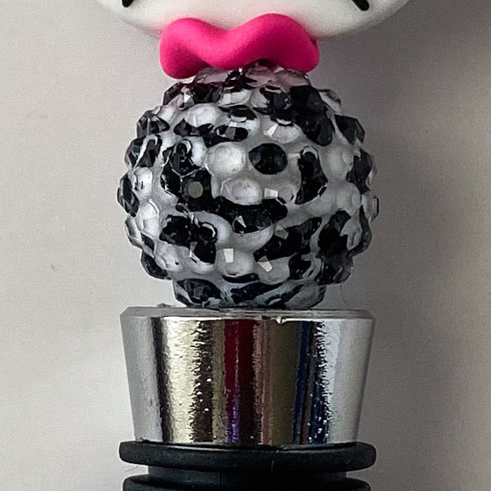 Cat Mom Beaded Wine Stopper | Handcrafted Rhinestone Gift for Cat Lovers & Wine Enthusiasts