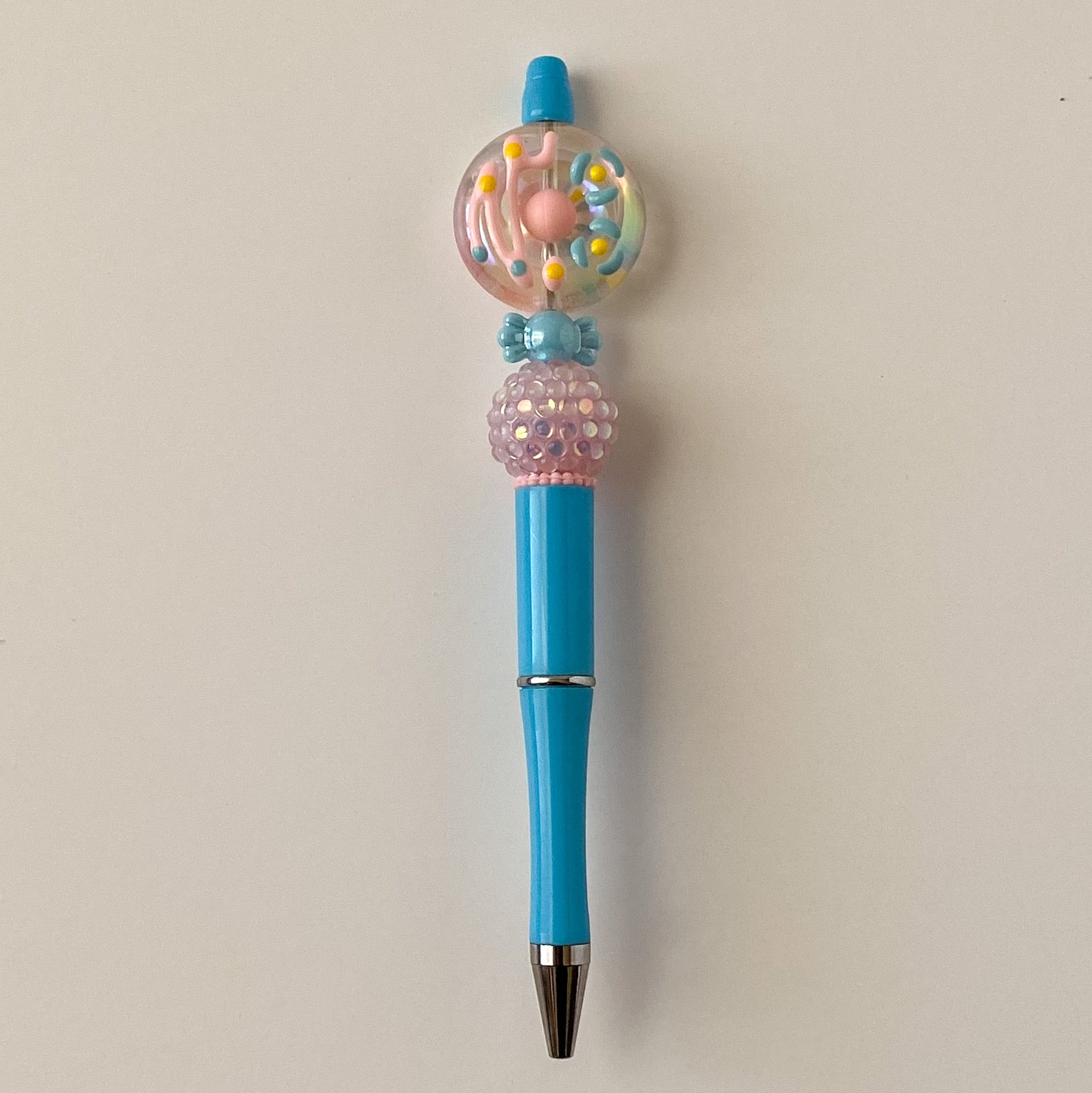 Frosted Donut Beaded Pen | Handcrafted Sweet Treats Desk Accessory