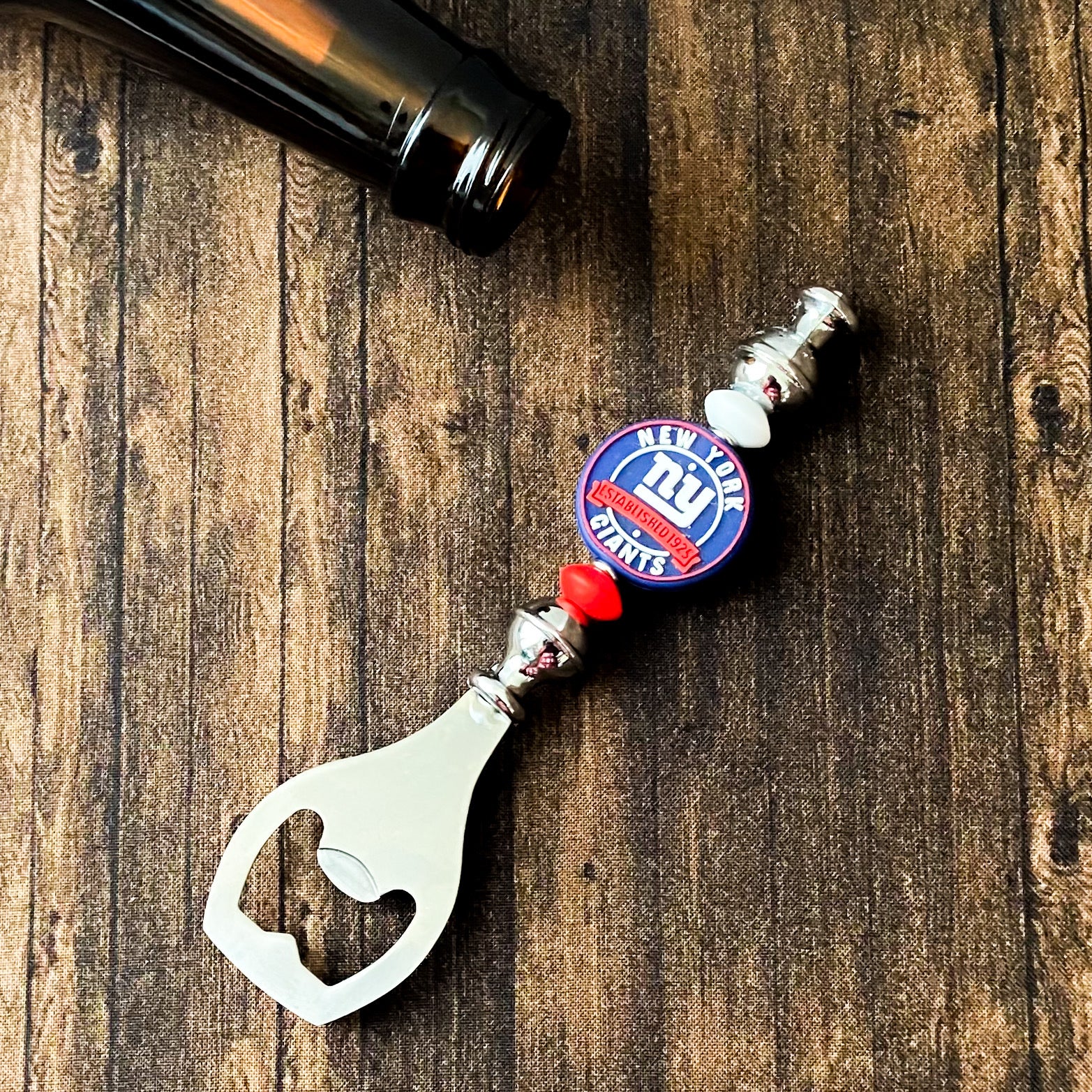 New York Football Themed Bottle Opener | Handcrafted Game Day Bar Accessory Gift | Gift For Football Fans
