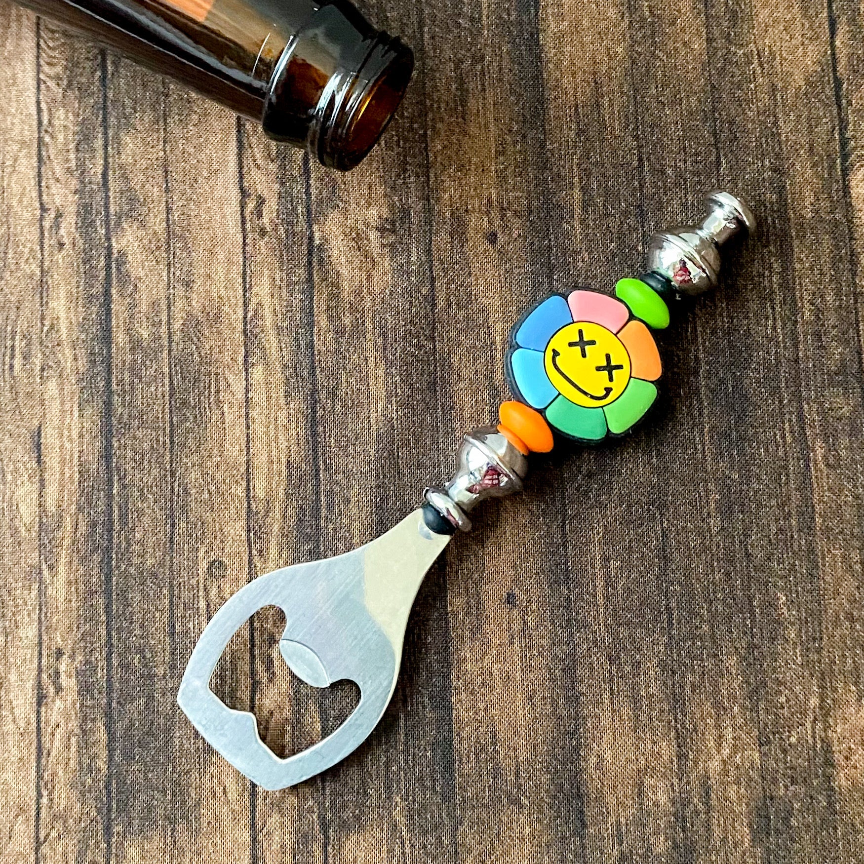 Flower Power Bottle Opener | Unique Handmade Bar Accessory