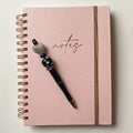 Silver rhinestone heart bling pen with black, white and polka dot accents, handmade gift for her